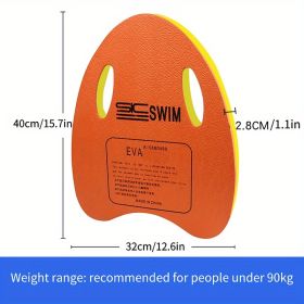 1pc Lightweight Swimming Board; Portable Anti-slip Floating Board For Kids And Adults Swimming Training - Orange