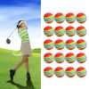 Outdoor Sport Golf Balls color Rainbow Stripe Balls FOAM Sponge plastic Golf Balls for Swing Practice Training Balls 20Pcs/bag - A