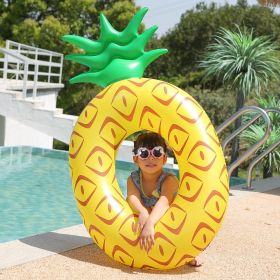 Kid's Cute Pineapple Swimming Rings; Inflatable Cartoon Avocado Pool Float For Beach Pool Party Summer - Pineapple