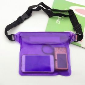 Waterproof Waist Bag For Swiming; Diving; Fanny Pack For Beach - Purple