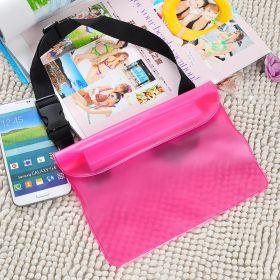 Waterproof Waist Bag For Swiming; Diving; Fanny Pack For Beach - Pink