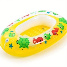 1pc Children's Cute Cartoon Swimming Sitting Ring; Baby Cartoon Floating Ring For Swimming Pool; Bathtub - Yellow