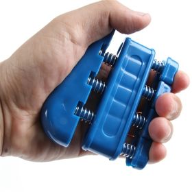 1pc Hand Grips Strengthener Fingers Strength Training Exerciser For Rehabilitation; Home Workout Accessories - Blue