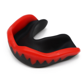 Mouth Guard Gum Shield Professional Mouth Guard for Contact Sports Adult - black-red