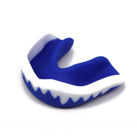 Mouth Guard Gum Shield Professional Mouth Guard for Contact Sports Adult - blue-white