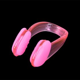 Waterproof Silicone Pool Accessories Swim Earplug Swimming Nose Clip Earplug Suit - Pink