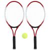 1pair Tennis Rackets With 1pc Tennis Ball & 1pc Bag; For Outdoor Sports; Tennis Playing; Friends And Family Entertainment - Red