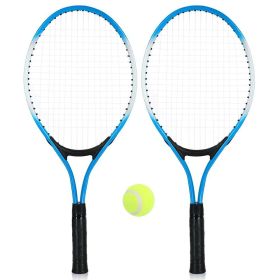 1pair Tennis Rackets With 1pc Tennis Ball & 1pc Bag; For Outdoor Sports; Tennis Playing; Friends And Family Entertainment - Blue