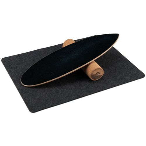 Balance Board Trainer for Core Strength - Black + Burlywood Balance Board Trainer for Core Strength - Black + Burlywood