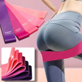 Resistance Bands Sealing Elastic Booty Sport Bodybuilding Rubber Band For Fitness Gym Leagues Equipment Sports Mini Yoga - Purple