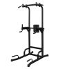 Power Tower Dip Station Pull Up Bar Exercise Tower for Home Gym Strength Training Workout Equipment - as Pic