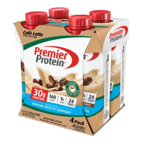 Premier Protein Shake;  Café Latte;  30g Protein;  11 fl oz;  4 Ct - Protein Shake