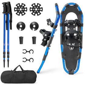 Hiking Lightweight Terrain Snowshoes With Flexible Pivot System - Black & Blue - 21 In