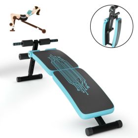 Gym Room Adjustable Height Exercise Bench Abdominal Twister Trainer - Blue - Exercise & Fitness