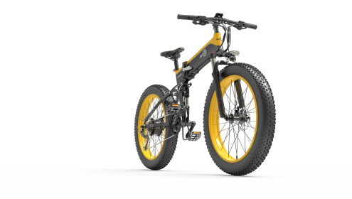 Bezior X1500 Full Suspension 1500W Motor 48V 26inch Wheel Foldable Electric Bike - yellow