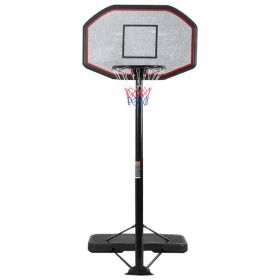 43 Inch Indoor/Outdoor Height Adjustable Basketball Hoop - as show