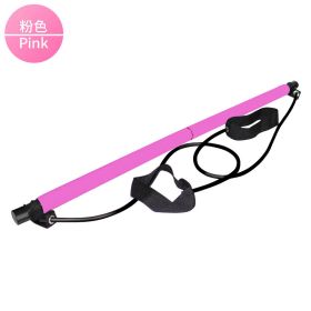 Free shipping Yoga apparatus Pilates bar fitness exercise household female foot pedal thin weight puller elastic belt weight loss pull rope - pink