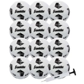 Youth Soccer Balls - F-100 Size 4 - 12 Pack - White/Black - A