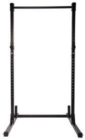 BalanceFrom Multi-Function Adjustable Power Rack Exercise Squat Stand with J-Hooks and Other Accessories, 500-Pound Capacity - black