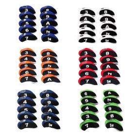 10pcs Neoprene Golf Club Iron Head Cover For Titleist Callaway Ping Taylormade - Dark Blue