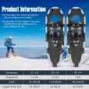 Hiking Lightweight Terrain Snowshoes With Flexible Pivot System - Black & Silver - 30 In