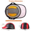 Safety Bicycle Helmet Adjustable Windproof Bike Helmet Sunshade Baseball Cap Anti UV Cycling Motorcycle Hat Leather Helmet - Red