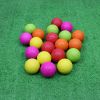 20pcs/pack Golf Hollow Practice Ball; Teaching Practice Ball - Yellow - Pack Of 20