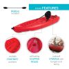 sporDaylite 8 ft Sit-on-Top Kayak, Red (90775) - limegreen