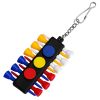 Plastic Golf Tee Stand Organizer With 12 Plastic Golf Tee Stands; 3 Ball Markers; Keychain - Random