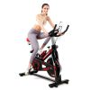 Indoor Cycling Professional Fitness Cycling Exercise Bike With LCD Monitor - Black & Red - Professional Exercise Bikes