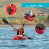 sporDaylite 8 ft Sit-on-Top Kayak, Red (90775) - limegreen