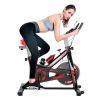 Indoor Cycling Professional Fitness Cycling Exercise Bike With LCD Monitor - Black & Red - Professional Exercise Bikes