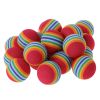 Outdoor Sport Golf Balls color Rainbow Stripe Balls FOAM Sponge plastic Golf Balls for Swing Practice Training Balls 20Pcs/bag - A