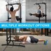 Power Tower Dip Station Pull Up Bar Exercise Tower for Home Gym Strength Training Workout Equipment - as Pic