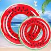 1pc Inflatable Watermelon Swimming Ring; Thickened PVC Fruit Swimming Ring; Inflatable Children's Swimming Ring For Beach - 80#