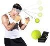 Boxing Reflex Ball Punching Ball on String with Headband Training Speed Reaction - green