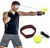 Boxing Reflex Ball Punching Ball on String with Headband Training Speed Reaction - green