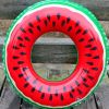 1pc Inflatable Watermelon Swimming Ring; Thickened PVC Fruit Swimming Ring; Inflatable Children's Swimming Ring For Beach - 70#