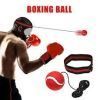 Boxing Reflex Ball Punching Ball on String with Headband Training Speed Reaction - red