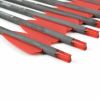 7.5" inch R9 Crossbow Bolts Carbon Arrows 2" Red Vanes with 100grain Broadhead - New