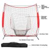 7x7ft Baseball Softball Teeball Practice Net Batting Hitting Pitching Training Net - Red