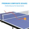 Table Tennis Table Midsize Foldable & Portable Ping Pong Table Set with Net and 2 Ping Pong Paddles for Indoor Outdoor Game - as Pic