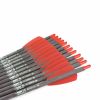 7.5" inch R9 Crossbow Bolts Carbon Arrows 2" Red Vanes with 100grain Broadhead - New