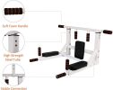 Wall Mounted Pull Up Bar Multi-Grip Dip Bar Multifunctional Power Tower Exercise Equipment Home Gym - KM3576