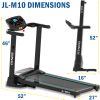 1.0 HP Folding Treadmill Electric Support Motorized Power Running Machine Trainer - as Pic