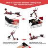 Adjustable Tension 4 in 1 Folding Rowing Machine - Red & Black - Exercise & Fitness