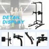 Power Tower Dip Station Pull Up Bar Exercise Tower for Home Gym Strength Training Workout Equipment - as Pic