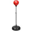 Both Adults And Kids Hand-Eye Coordination Ability Adjustable Height Boxing Punching Bag Stand Set - Red - Exercise & Fitness