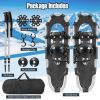 Hiking Lightweight Terrain Snowshoes With Flexible Pivot System - Black & Silver - 21 In