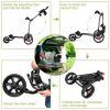 Durable Foldable Steel Golf Cart with Mesh Bag - as show